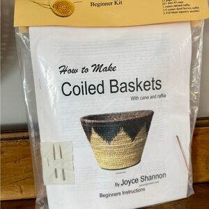 Cane Raffia Coiled Basket Weaving Beginner Basket Making Kit NEW Sealed